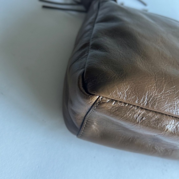 Hobo Brown Khaki Leather Tote Shoulder Bag - Picture 8 of 13